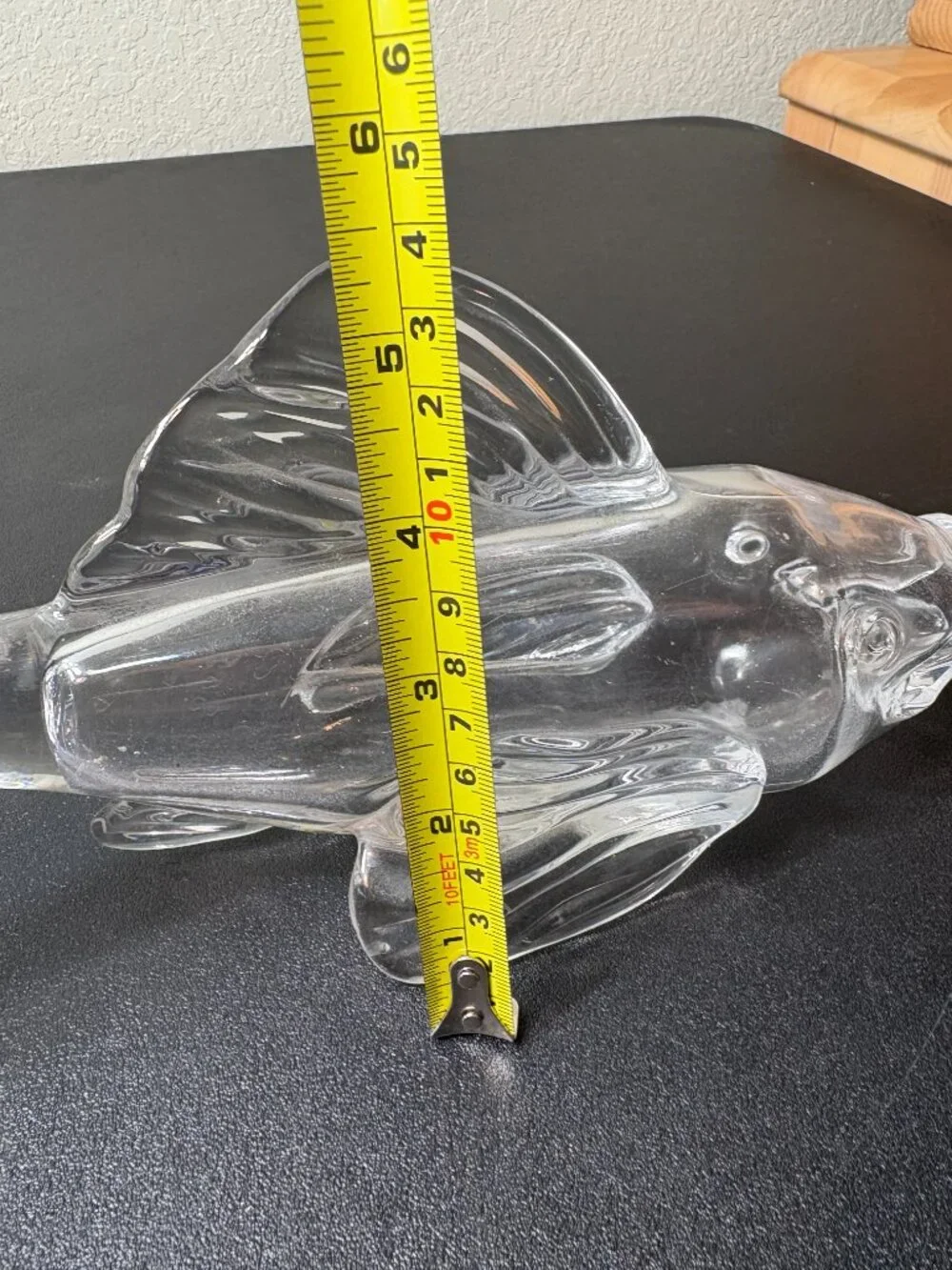 Vintage Glass Wide Mouth Fish Blenko Style